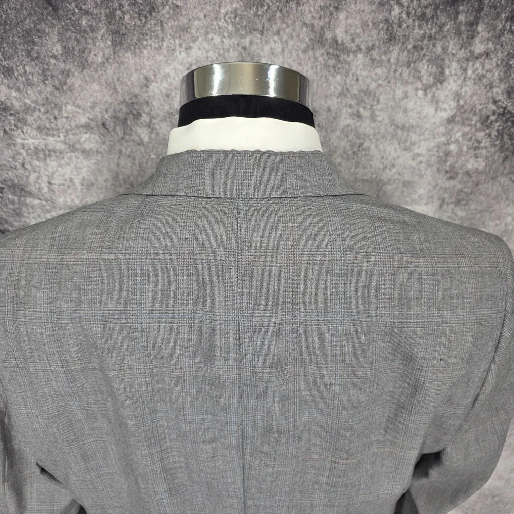Bill Blass Blazer Jacket Mens 38 Gray Sport Coat 2 Buttons Vent‎ USA Made